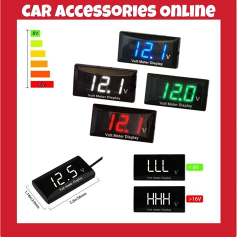 V V Led Digital Display Voltmeter Car Motorcycle Lorry Voltage