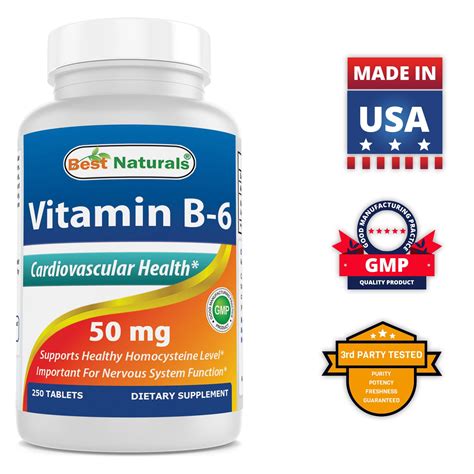 Nature S Blend Vitamin B6 50 Mg Tablets 2 Ct 100 Pack Of