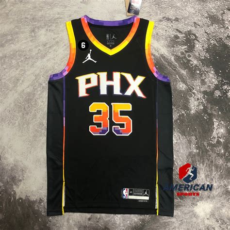 Camisa De Basquete Masculina Phoenix Suns Kevin Durant Preto Nba