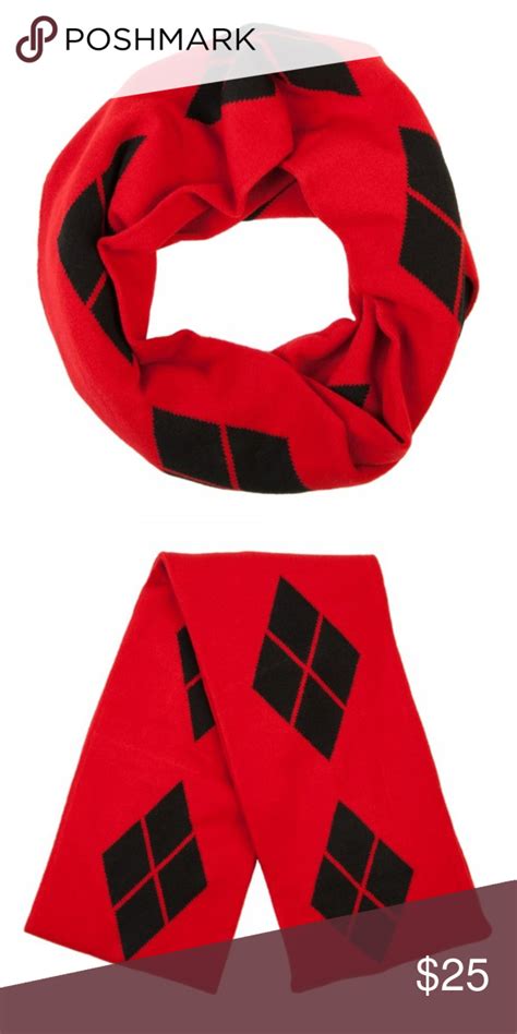 Harley Quinn Knit Infinity Scarf Dc Comics Knit Infinity Scarf