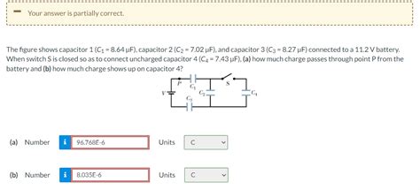 Solved The Figure Shows Capacitor 1c1864μf Capacitor