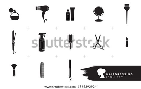 Vector Icon Set Tools Ladies Hairdresser Stock Vector Royalty Free 1565392924 Shutterstock