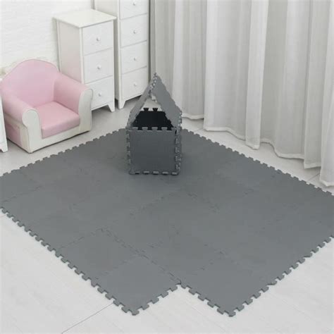 30 pièces gris tapis de sol en mousse EVA Puzzle de jeu pour