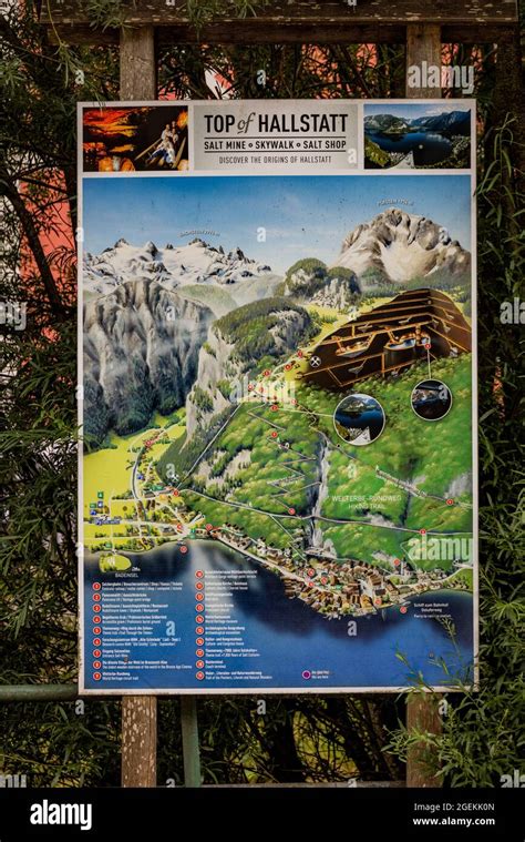 Map of Hallstatt - HALLSTATT, AUSTRIA, EUROPE - JULY 30, 2021 Stock Photo - Alamy