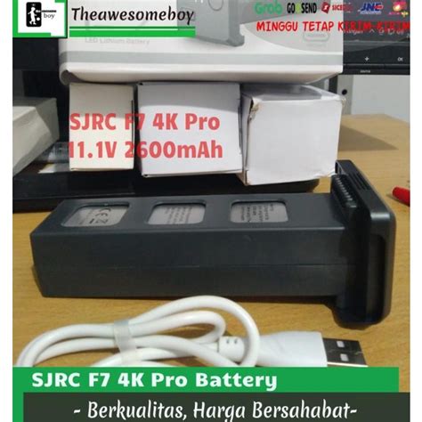 Jual Sjrc F K Pro Drone Camera Lipo Battery V Mah Baterai