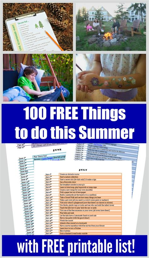 100+ Free Things for Kids to Do in Summer