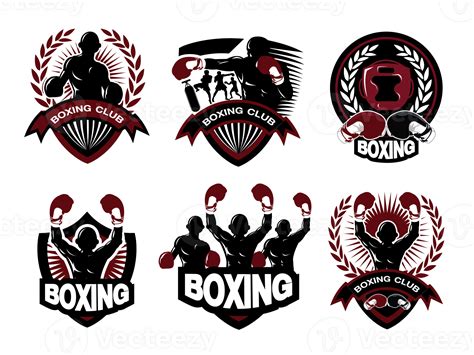 Free Illustration of boxing logo set 23522573 PNG with Transparent ...