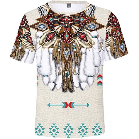 Boho Vintage Roupas Masculinas Camiseta Estampa 3D Indiana Casal Roupa