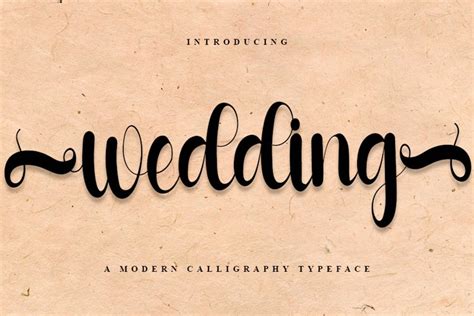 Wedding - A Modern Calligraphy Font (1365177)