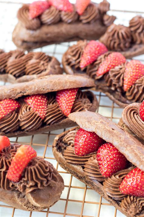 Schoko Eclairs Mit Erdbeeren T Rtchen Made In Berlin