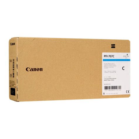 Canon PFI 707C High Capacity Cyan Original Ink Cartridge