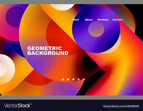 Website landing page abstract geometric background