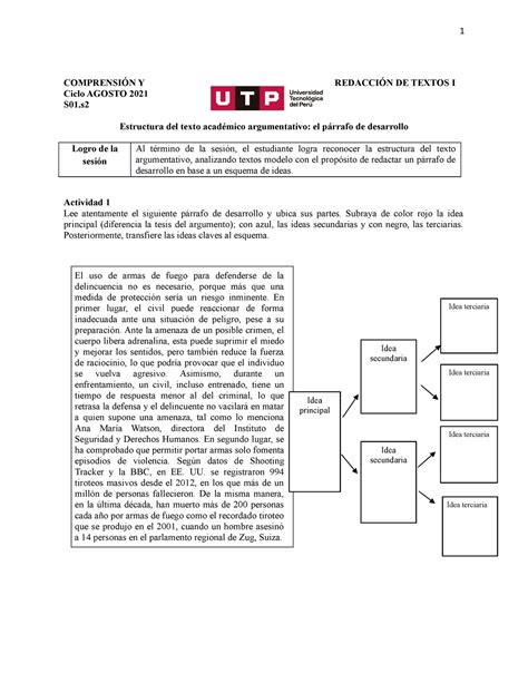 S01 s2 Párrafo de desarrrollo y esquema de ideas material Agosto