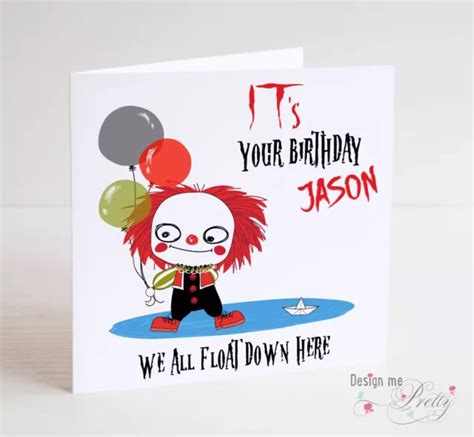 Stephen Kings It Birthday Card Pennywise We All Float Down Here