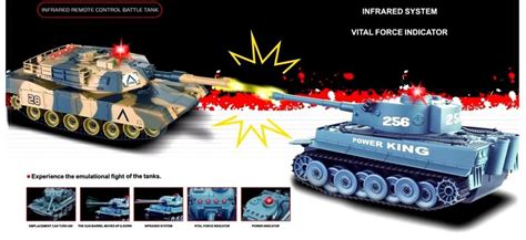 Tiger vs. Abrams Combat Fighting Tanks RC 1/32 IR Battle Panzer w Life