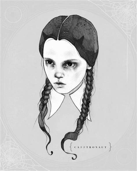 Wednesday Addams Pencil Sketch