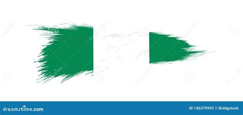 Bandera De Nigeria En Movimiento Del Cepillo Del Grunge Ilustraci N Del