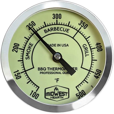 BBQ Smoker Thermometer - 3" Glow Dial – Midwest Hearth