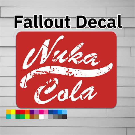 Fallout Nuka Cola Vinyl Decal Sticker Car Laptop Window Tumbler Water