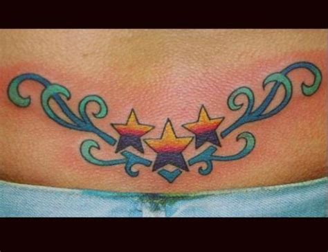 Lower Back Star Tattoos for Women | Half Sleeve Tattoos For Women