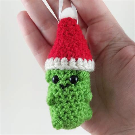 Crochet Christmas Pickle | AllFreeCrochet.com