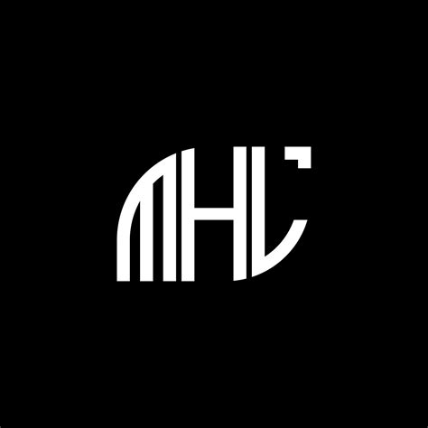 MHL letter logo design on black background. MHL creative initials