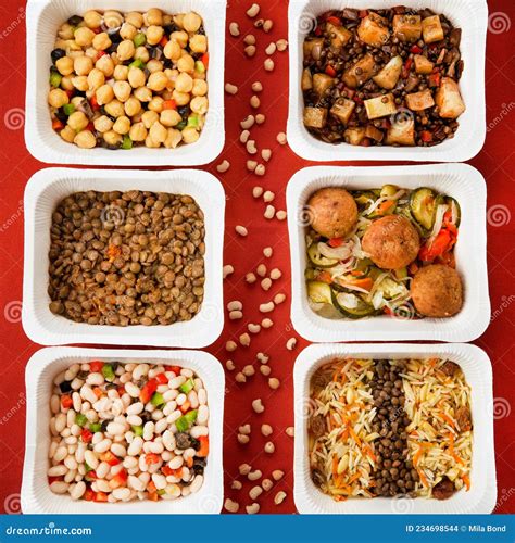 Variety of Clean Dieting Healthy Vegan Food with Legumes. Eco Friendly