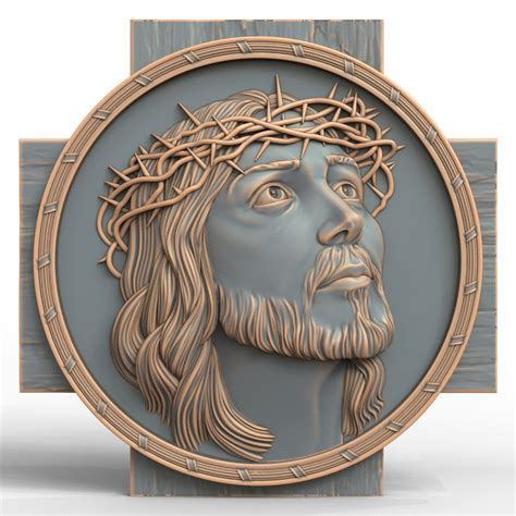 3d File 3d Model Stl File For Cnc Router Laser And 3d Printer 0186 Jesus