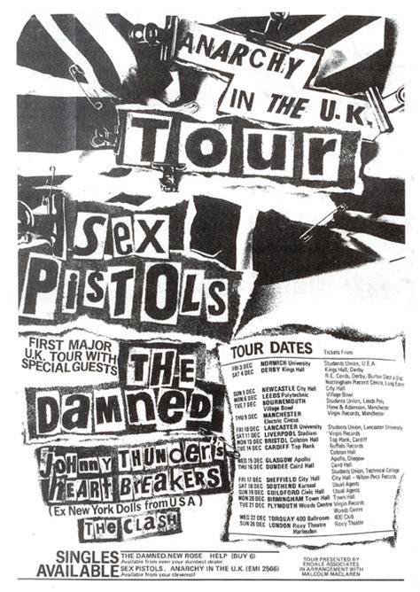 Poster Sex Pistols Anarchy I Nthe UK Tour Marko S Music Blog
