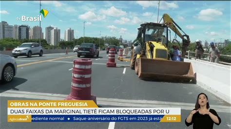 Obras Na Ponte Freguesia Do Interditam Duas Faixas Da Marginal Tiet