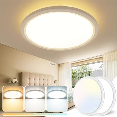 Slochi Pack Led Ceiling Lights W Lm Round Bathroom Lights