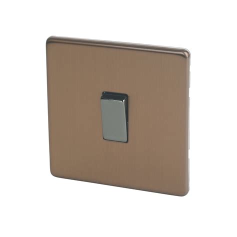 Varilight 10a 2 Way Single Brushed Bronze Light Switch Departments