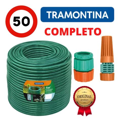 Mangueira De Jardim Flex Tramontina 50m Trançada 3 Camadas Frete grátis