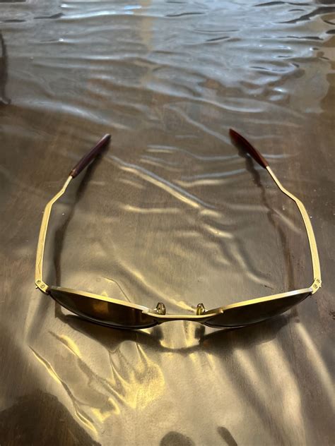 Rare Vintage Oakley E Wire Gen 1 Sunglasses Matte Gol Gem