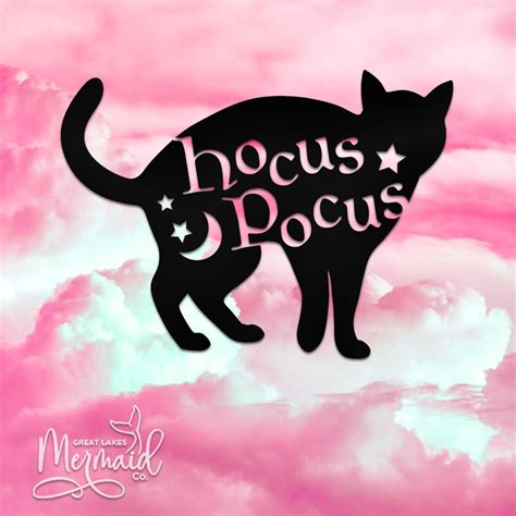 Hocus Pocus Black Cat Moon Halloween Witchy Vinyl Decal - Etsy UK