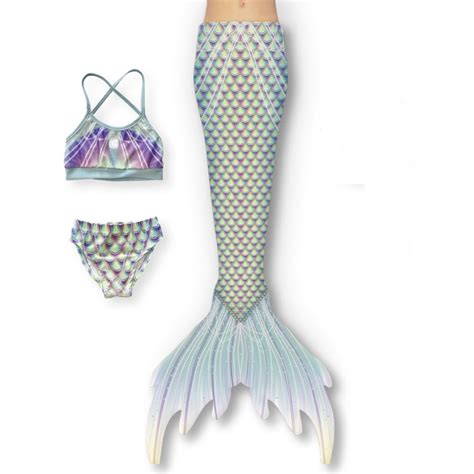 Muxiin Mermaid Swimsuit With Tail For Girls Mermaid Tail Sling Bikini Fishscale Piece