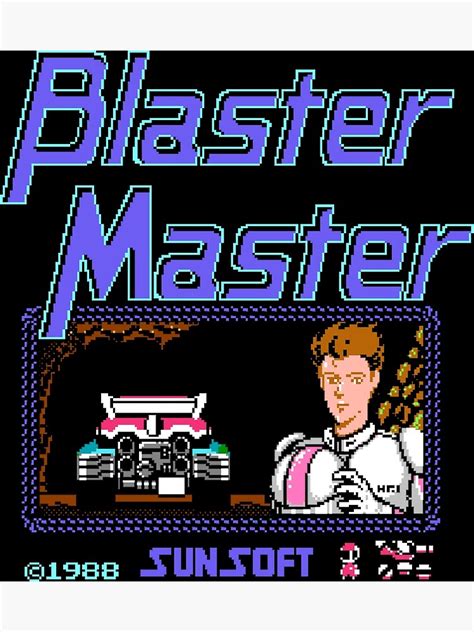 Blaster Master 8 Bit Title By Pixelretro Poster By Pixelretro