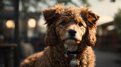 Premium AI Image | beautiful photo of brown poodle dog