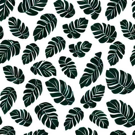 Tropical Dark Green Leaves Seamless Pattern Illustration · Creative Fabrica