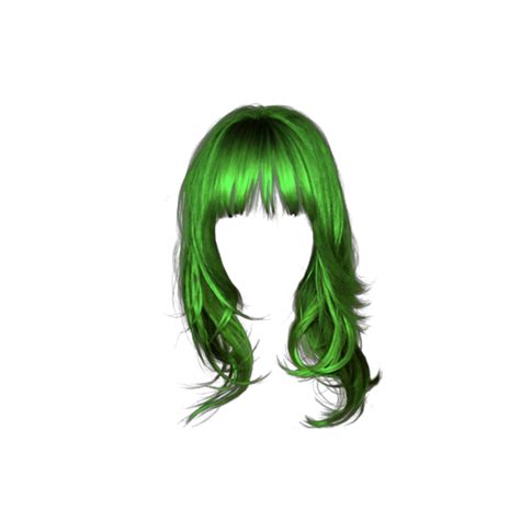 Green Hair Wig Png Transparent Image