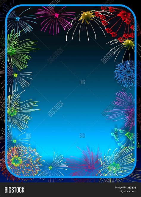 Fireworks Border Image And Photo Free Trial Bigstock