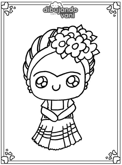 Frida Kahlo Para Colorear