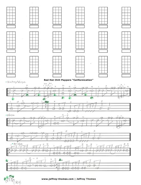 Red Hot Chili Peppers Californication Free Bass Tab By Jeffrey Thomas