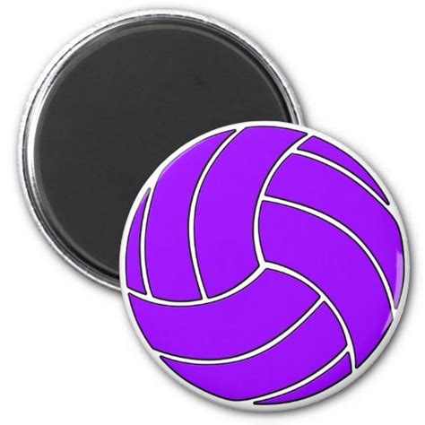 Custom Purple Volleyball Magnet | Zazzle