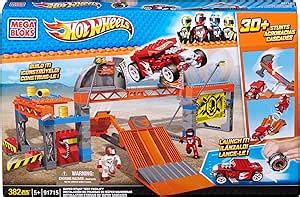 Amazon Hot Wheels Mega Bloks Hot Wheels Super Stunt Facility Toys Games