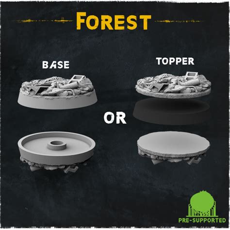 3d Printable Forest Big Set Wargame Bases And Toppers 20 By Zabavka