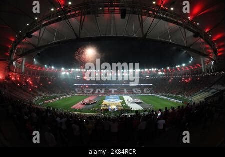 Maracan Stadium Full Of Flamengo Soccer Fans Traditional Football