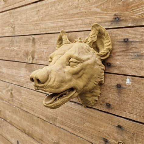 Hyena Wall Art Animal Art 3D Printed Home Decor Wall - Etsy