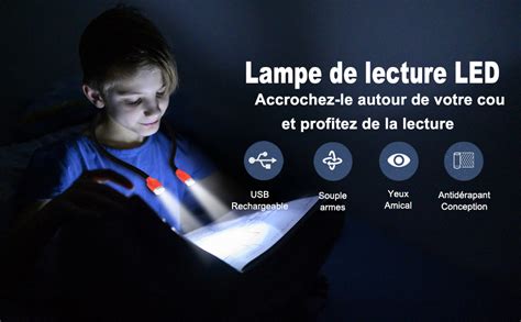 LEDGLE Lampe De Travail LED Rechargeable Lampe Autour Du Cou Avec 6