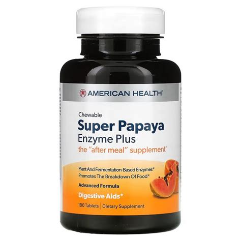 Купить American Health, Super Papaya Enzyme Plus, жевательные таблетки ...